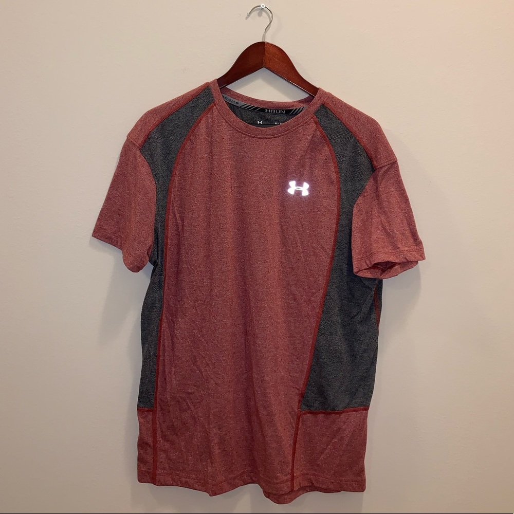 Under Armour Junior Fitted Red & Gray shirt sz XL - Picture 3 of 9